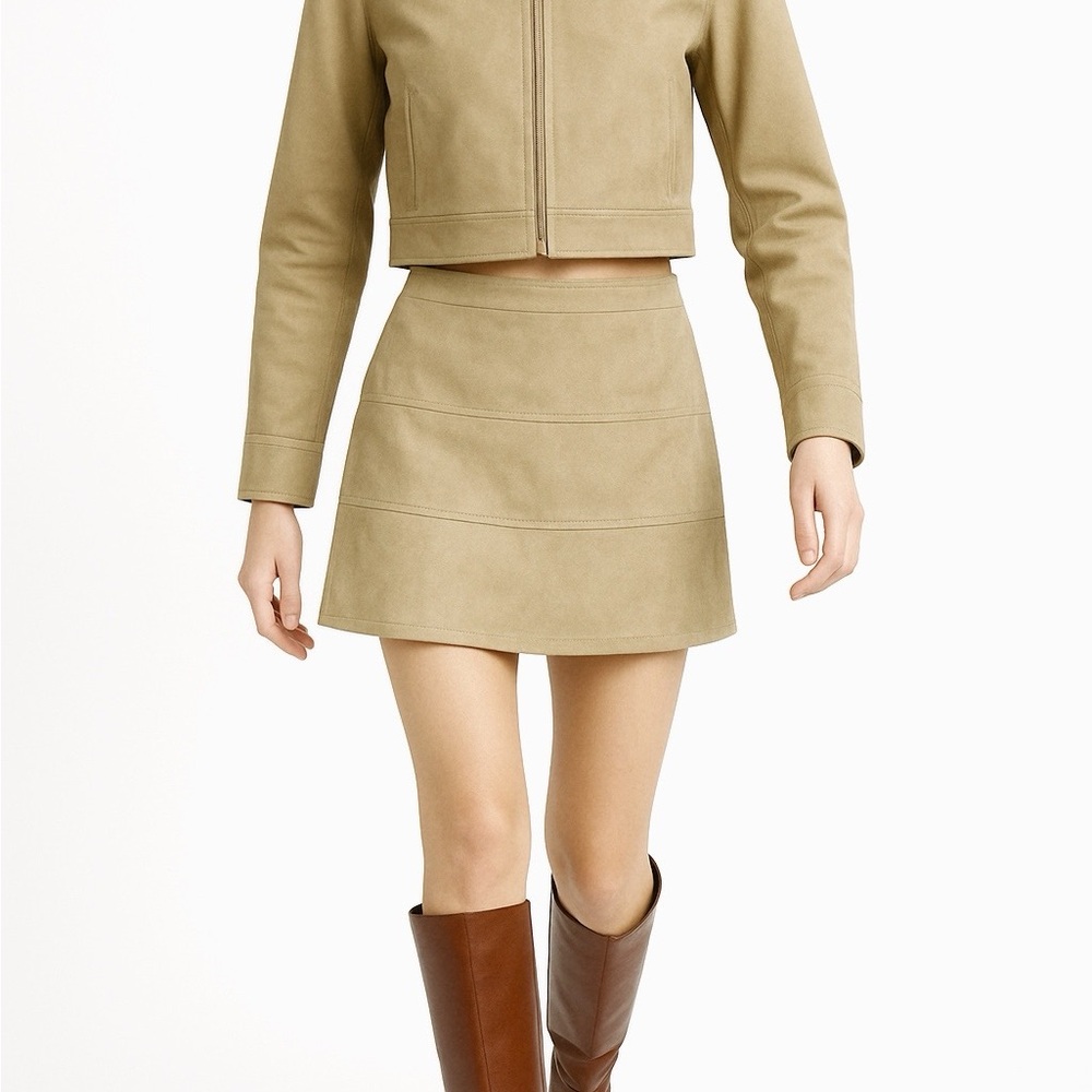 Richmond Denim Genuine Leather Mini Skirt Y2K